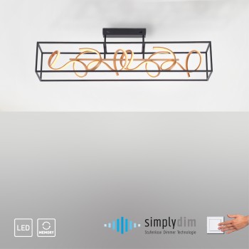 Plafoniera LED SELINA negru Zuma Line 6473-18, 110x20 cm, 45W
