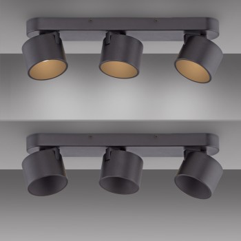 Plafoniera LED PURE CUP negru Zuma Line 6227-18, 55.5x18 cm, 44W