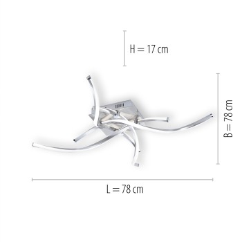 Plafoniera LED POLINA otel Zuma Line 9144-55, D78 cm, 33W