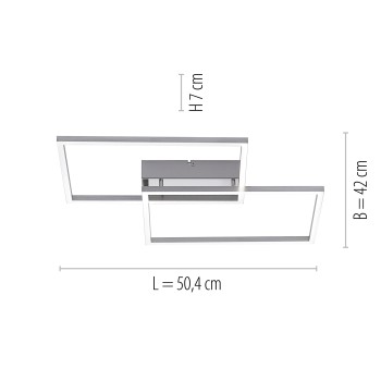 Plafoniera LED IVEN otel Zuma Line 14018-55, 50.4x42 cm, 34W