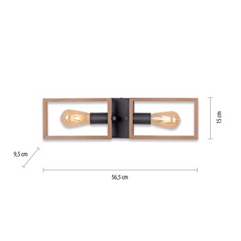 Plafoniera FRANKY negru Zuma Line 15657-18, 9.5x15 cm, 2xE27