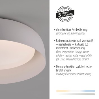 Plafoniera LED OSKO alb Zuma Line 14215-16, 10.5x40 cm, 30W