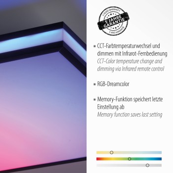 Plafoniera LED MARIO BLACK Zuma Line 14110-18, 7.5x45 cm, 25W
