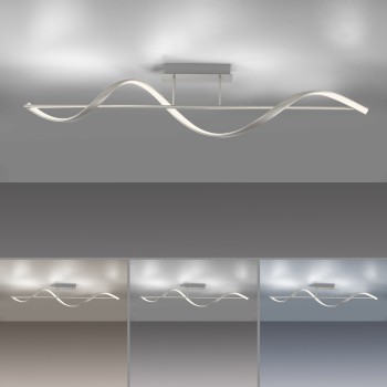 Plafoniera LED Q-SWING argintiu Zuma Line 6385-55, 121x18 cm, 28W