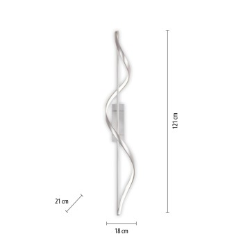 Plafoniera LED Q-SWING argintiu Zuma Line 6385-55, 121x18 cm, 28W