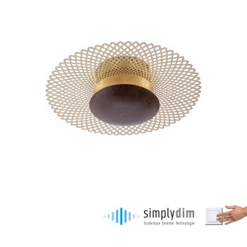 Plafoniera LED NEVIS ruginiu Zuma Line 6551-48, D45 cm, 21W