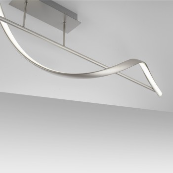 Plafoniera LED Q-SWING argintiu Zuma Line 6385-55, 121x18 cm, 28W