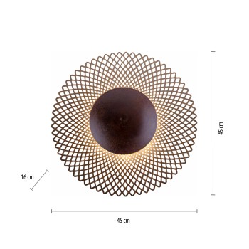 Plafoniera LED NEVIS ruginiu Zuma Line 6551-48, D45 cm, 21W