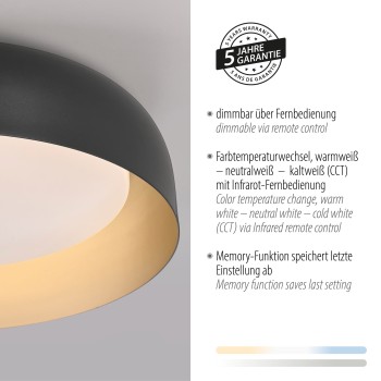 Plafoniera LED OSKO negru Zuma Line 14215-18, 10.5x40 cm, 30W