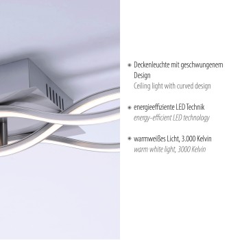 Plafoniera LED WAVE otel Zuma Line 15166-55, 97.5x16 cm, 32W