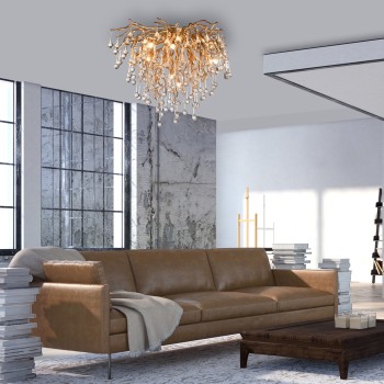 Plafoniera ICICLE alama antichizata Zuma Line 8091-11, D50 cm, 9xG9