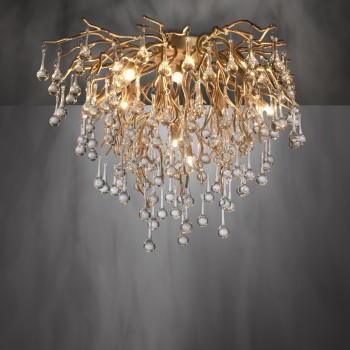 Plafoniera ICICLE alama antichizata Zuma Line 8091-11, D50 cm, 9xG9