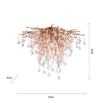 Plafoniera ICICLE alama antichizata Zuma Line 8091-11, D50 cm, 9xG9