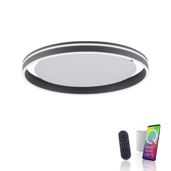 Plafoniera LED Q-VITO antracit Zuma Line 8416-13, D59 cm, 44W