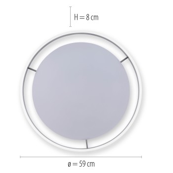 Plafoniera LED Q-VITO antracit Zuma Line 8416-13, D59 cm, 44W