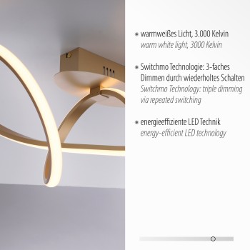 Plafoniera LED MARIA alama mata Zuma Line 15403-60, 27.5x25 cm, 18W