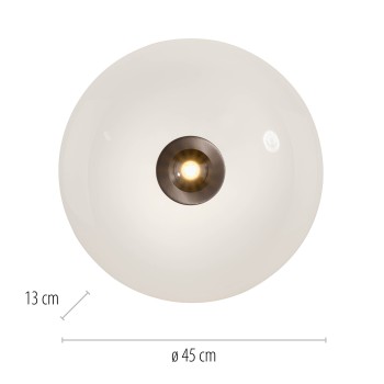 Plafoniera LED PURE VITRUM maro metalic inchis Zuma Line 6083-34, D45 cm, 17.1W
