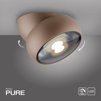 Plafoniera LED PURE MOVE maro Zuma Line 6235-97, D12.5 cm, 12W