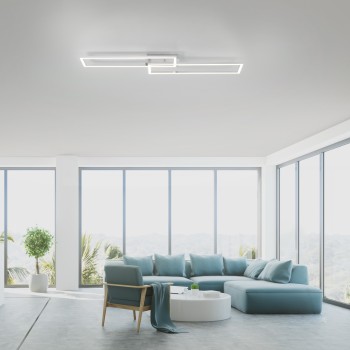 Plafoniera LED IVEN argintiu Zuma Line 14691-55, 7.3x19.8 cm, 40W