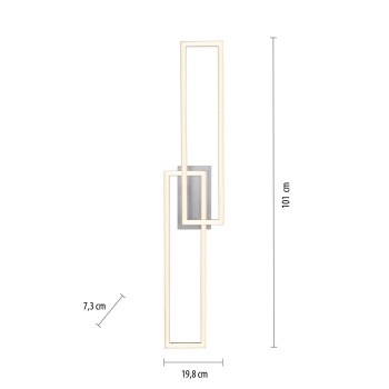 Plafoniera LED IVEN argintiu Zuma Line 14691-55, 7.3x19.8 cm, 40W