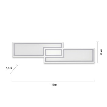 Plafoniera LED EDGING alb Zuma Line 14875-16, 5.6x28 cm, 36W