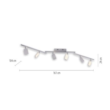 Plafoniera LED PURE-MIRA aluminiu Zuma Line 6358-95, 161x104 cm, 41W