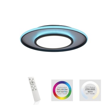 Plafoniera LED ARENDA negru Zuma Line 11627-18, D60 cm, 36W, RGB
