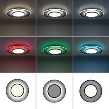 Plafoniera LED ARENDA negru Zuma Line 11627-18, D60 cm, 36W, RGB