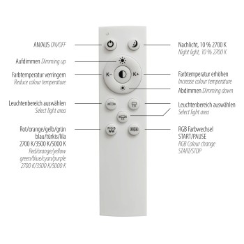 Plafoniera LED ARENDA negru Zuma Line 11627-18, D60 cm, 36W, RGB