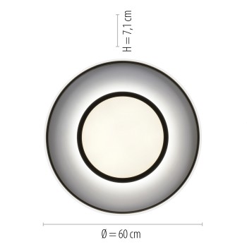 Plafoniera LED ARENDA negru Zuma Line 11627-18, D60 cm, 36W, RGB