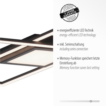 Plafoniera LED ASMIN negru Zuma Line 14695-18, 106x37 cm, 45W