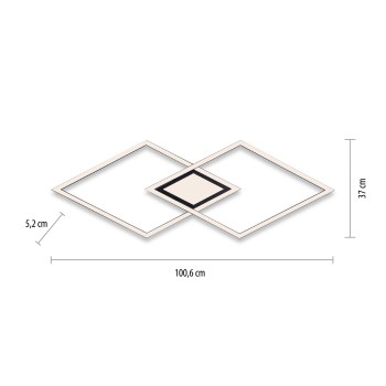 Plafoniera LED ASMIN negru Zuma Line 14695-18, 106x37 cm, 45W