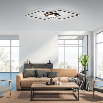 Plafoniera LED ASMIN negru Zuma Line 14695-18, 106x37 cm, 45W