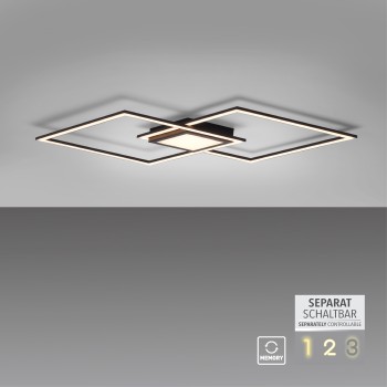 Plafoniera LED ASMIN negru Zuma Line 14695-18, 106x37 cm, 45W