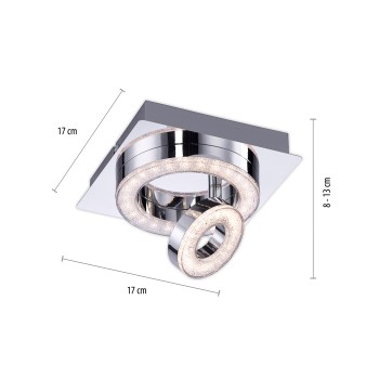 Plafoniera LED TIM crom Zuma Line 14520-17, D17 cm, 6W