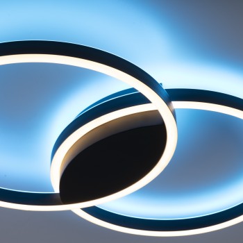 Plafoniera LED Q-MARKO negru Zuma Line 6145-18, 74x45 cm, 42W, RGB