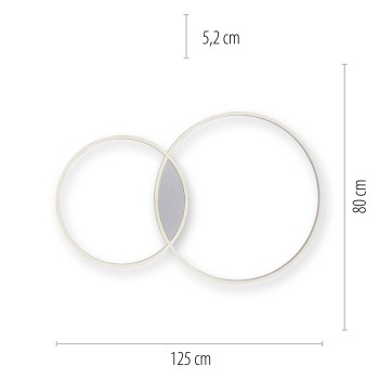 Plafoniera LED Q-KATE otel Zuma Line 6590-95, 124.5x80 cm, 52W