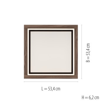Plafoniera LED PALMA lemn Zuma Line 6141-79, D53.4 cm, 50W