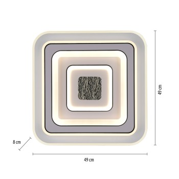 Plafoniera LED TOLAGO alb Zuma Line 14283-16, 8x49 cm, 50W