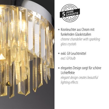Plafoniera KULUNKA crom Zuma Line 15048-17, 15.5x30 cm, 4xG9