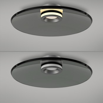 Plafoniera LED PURE MOON gri Zuma Line 6095-15, D50 cm, 19.5W