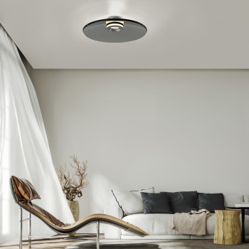 Plafoniera LED PURE MOON gri Zuma Line 6095-15, D50 cm, 19.5W