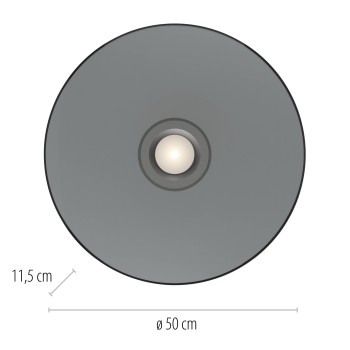 Plafoniera LED PURE MOON gri Zuma Line 6095-15, D50 cm, 19.5W