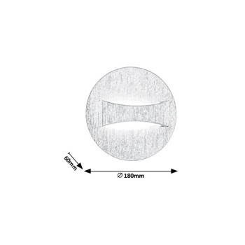 Aplica de perete moderna NEVILLE 1438 Rabalux, LED 6W, 220lm, aluminiu satinat - 1