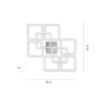 Plafoniera LED Q-INIGO otel Zuma Line 6015-55, 79.7x76.7 cm, 66W