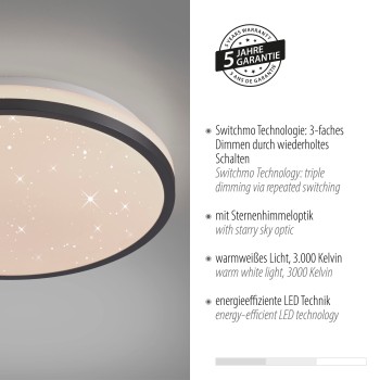 Plafoniera LED KYLE negru Zuma Line 14293-18, 6.5x28 cm, 12W