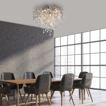 Plafoniera ICICLE otel Zuma Line 8091-55, D50 cm, 9xG9