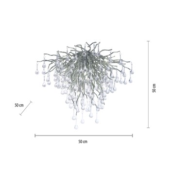 Plafoniera ICICLE otel Zuma Line 8091-55, D50 cm, 9xG9