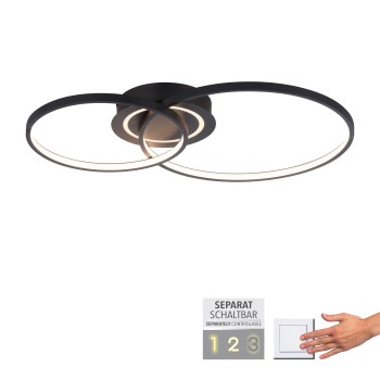 Plafoniera LED ASMINA negru Zuma Line 14540-18, 9x55 cm, 30W
