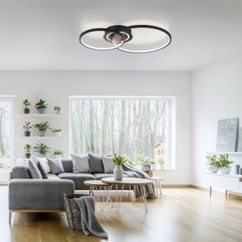 Plafoniera LED ASMINA negru Zuma Line 14540-18, 9x55 cm, 30W